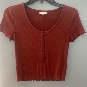 Maroon size small crop top